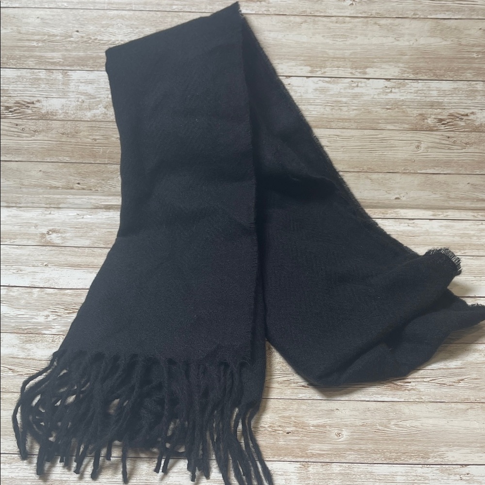Style & Co. Elegant Black Fringe Wrap